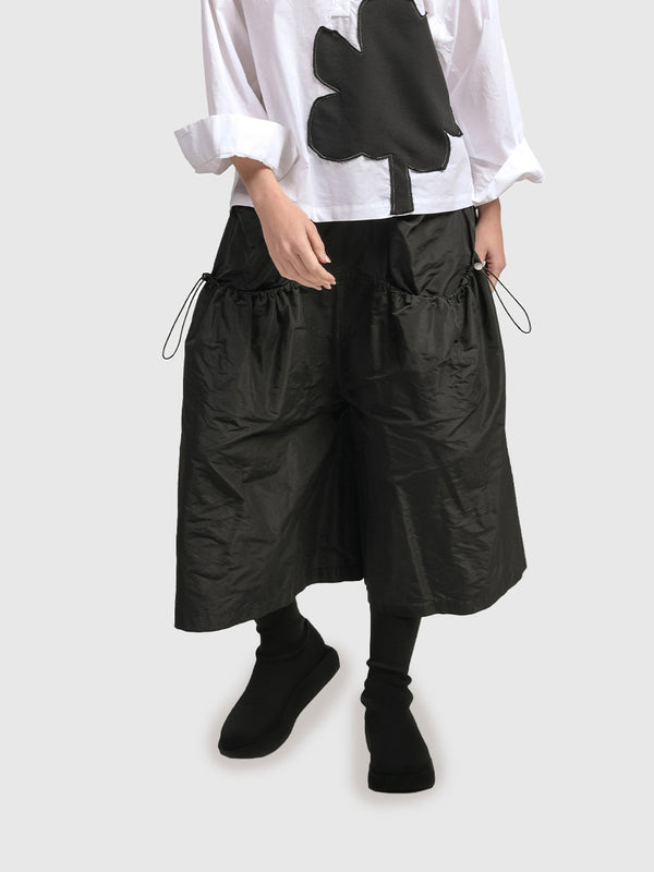 Alembika Urban Taffeta Pocket Gaucho Pant, Black - Statement Boutique