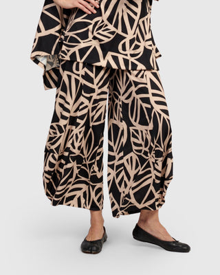 Printed Punto Pant, Leaves