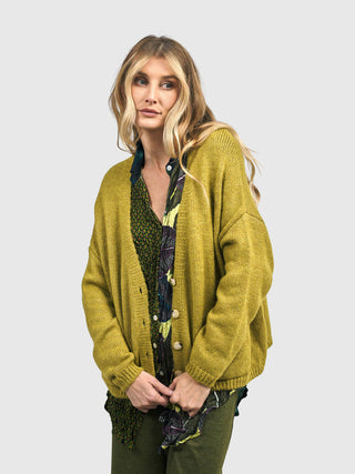 Alembika (Pre-Order) Cardigan Sweater, Ochre - Statement Boutique