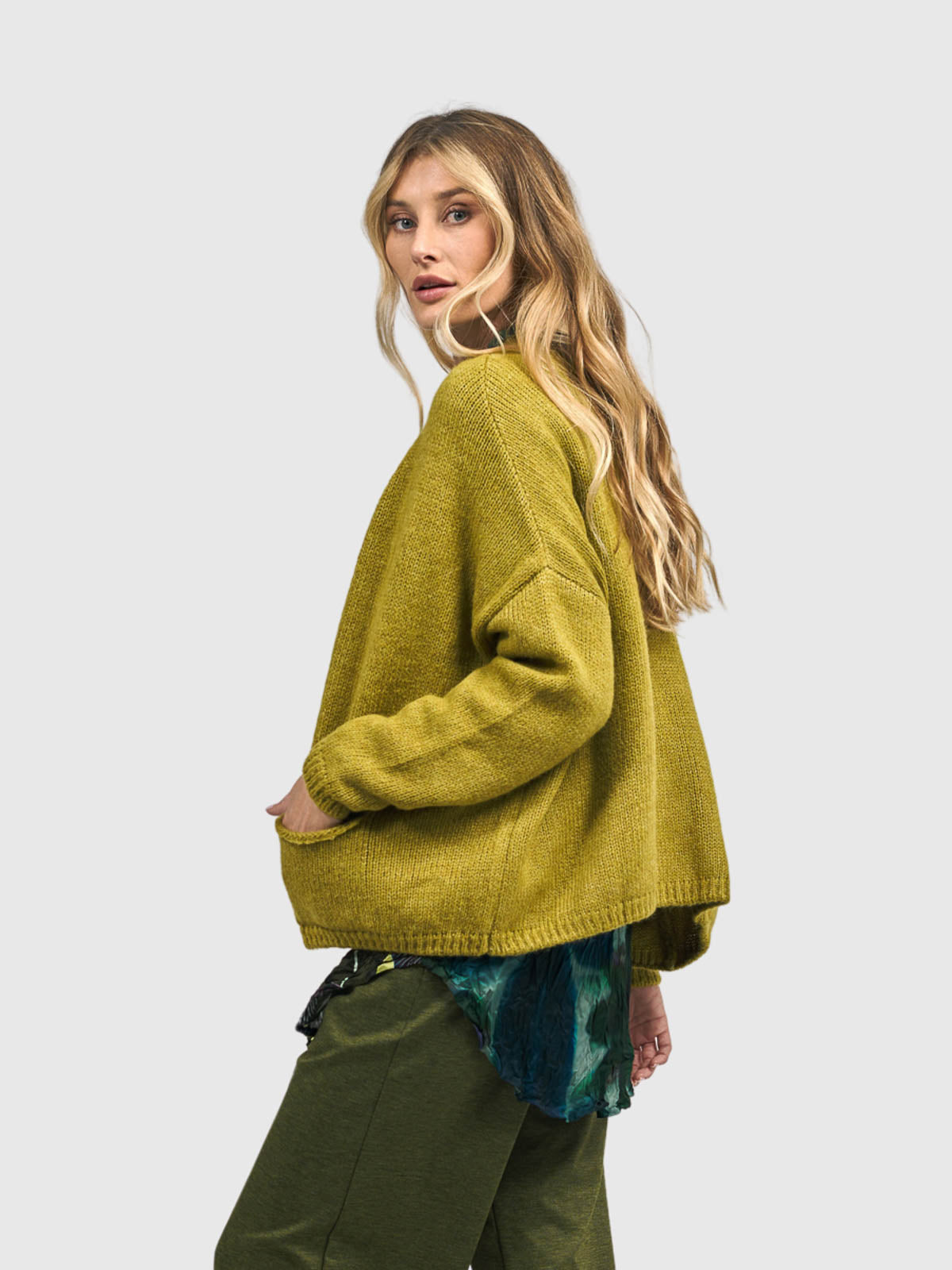 Alembika (Pre-Order) Cardigan Sweater, Ochre - Statement Boutique