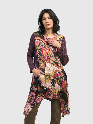 Alembika (Pre-Order) Satin Crush Tunic, Paisley - Statement Boutique