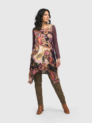 Alembika (Pre-Order) Satin Crush Tunic, Paisley - Statement Boutique