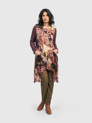 Alembika (Pre-Order) Satin Crush Tunic, Paisley - Statement Boutique