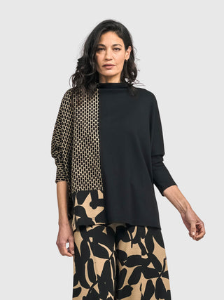 Alembika Funnel Neck Boxy Top, Mix - Statement Boutique