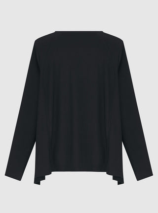 Alembika (Pre-Order) Angled Hemline Top, Black - Statement Boutique