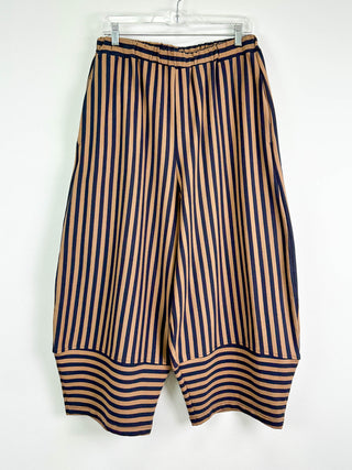 Striped Lantern Pant, Ochre