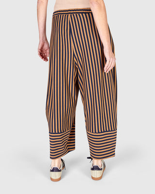 Striped Lantern Pant, Ochre