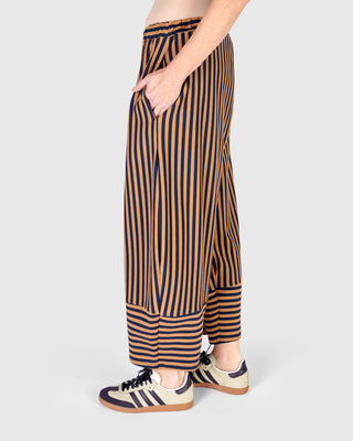 Striped Lantern Pant, Ochre