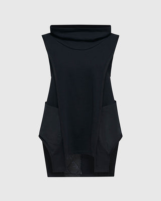 Alembika (Pre-Order) Urban Cowl Neck Topper Vest, Black - Statement Boutique