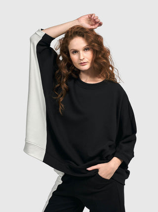 Alembika Urban Accent Panel Oversized Top, Ice - Statement Boutique