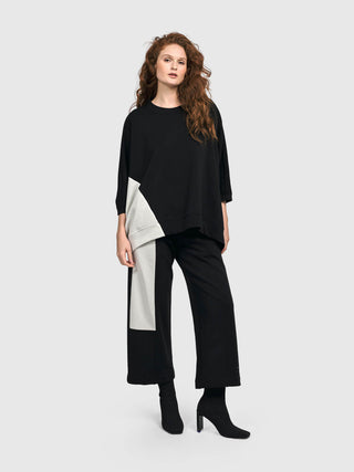 Alembika Urban Accent Panel Oversized Top, Ice - Statement Boutique