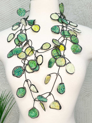 Batik Necklace, Chartreuse