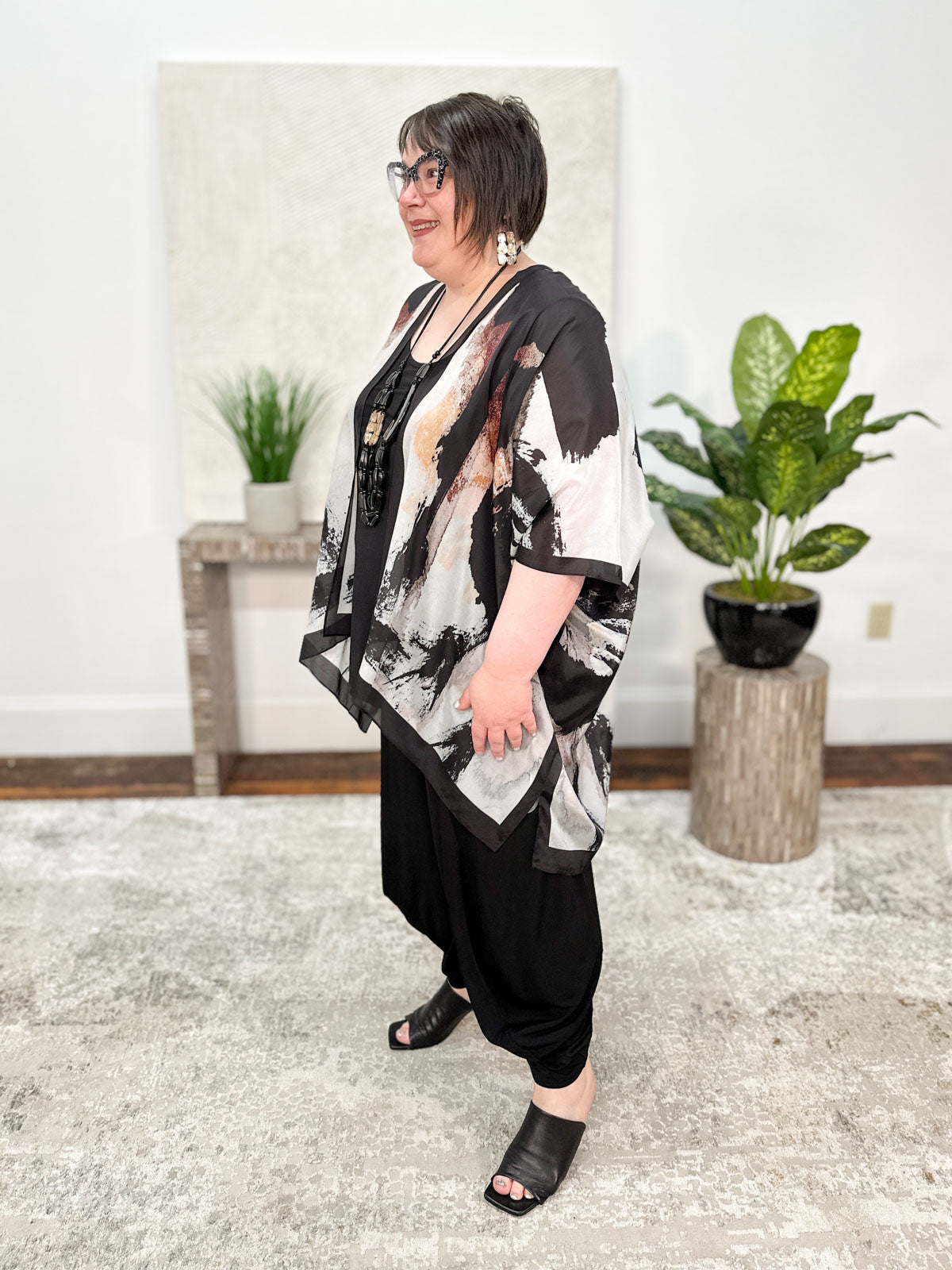 Cocoon House Silk Long Kimono, Peach Haze - Statement Boutique