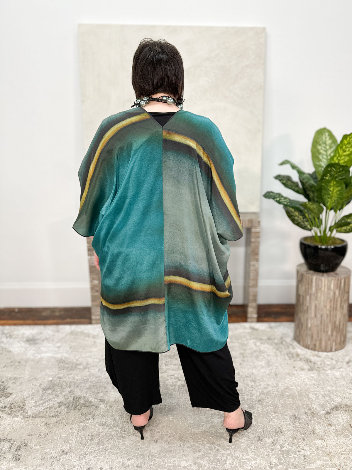 Cocoon House Silk Long Kimono, Eventide - Statement Boutique