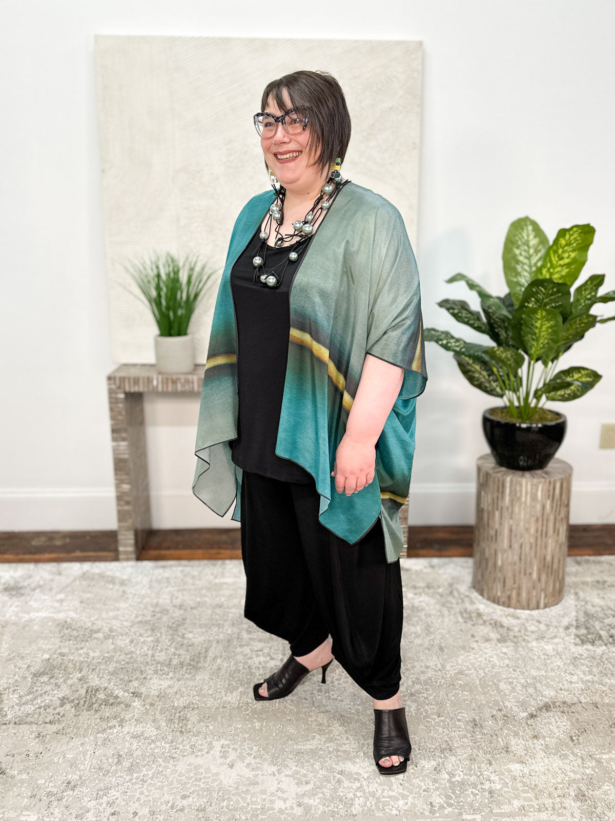 Cocoon House Silk Long Kimono, Eventide - Statement Boutique