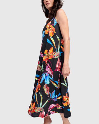 Flower Print Maxi Tank Dress, Bloom