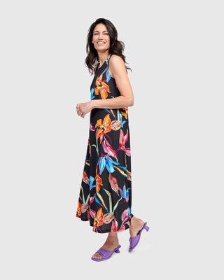 Flower Print Maxi Tank Dress, Bloom