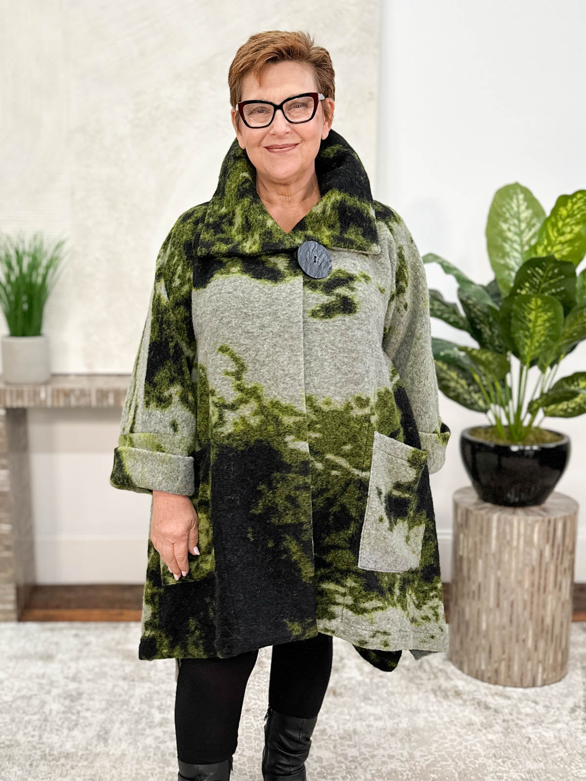 Igor Dobranic Treviso Jacket, Green/Grey - Statement Boutique