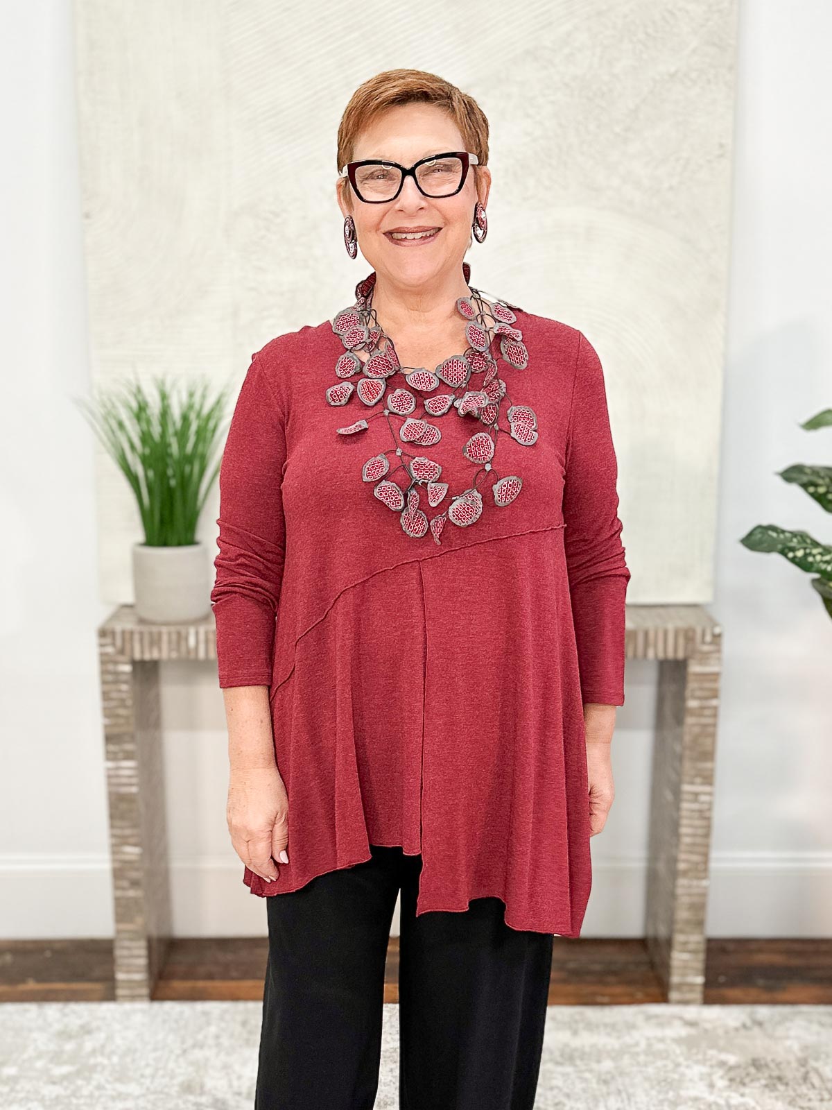 Kozan Callie Top, Garnet Aspen - Statement Boutique