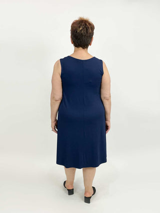 Kozan Dulce Dress, Navy Tencel - Statement Boutique