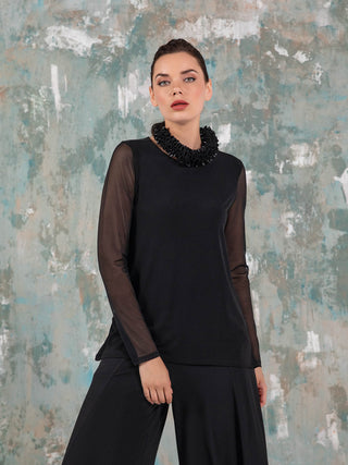 Kozan Mia Top, Black Mesh - Statement Boutique