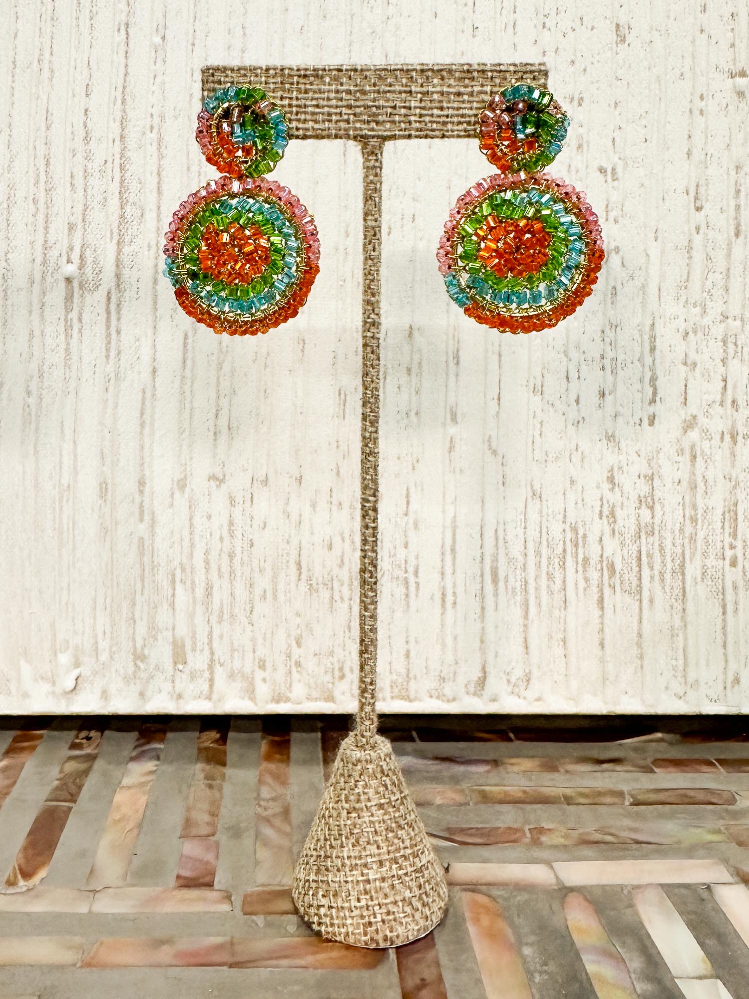 Lavish by Tricia Milaneze Dahlia Mini Earrings, Confetti Multi - Statement Boutique