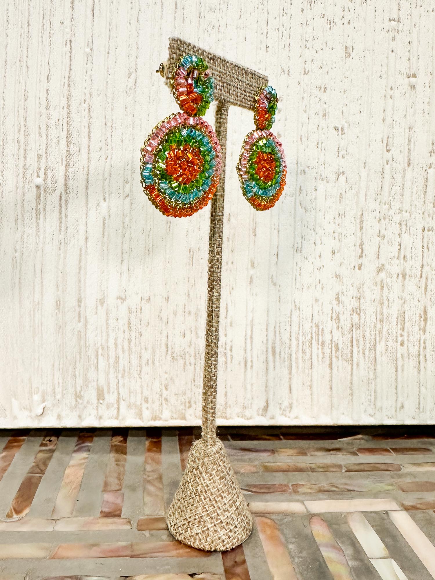 Lavish by Tricia Milaneze Dahlia Mini Earrings, Confetti Multi - Statement Boutique