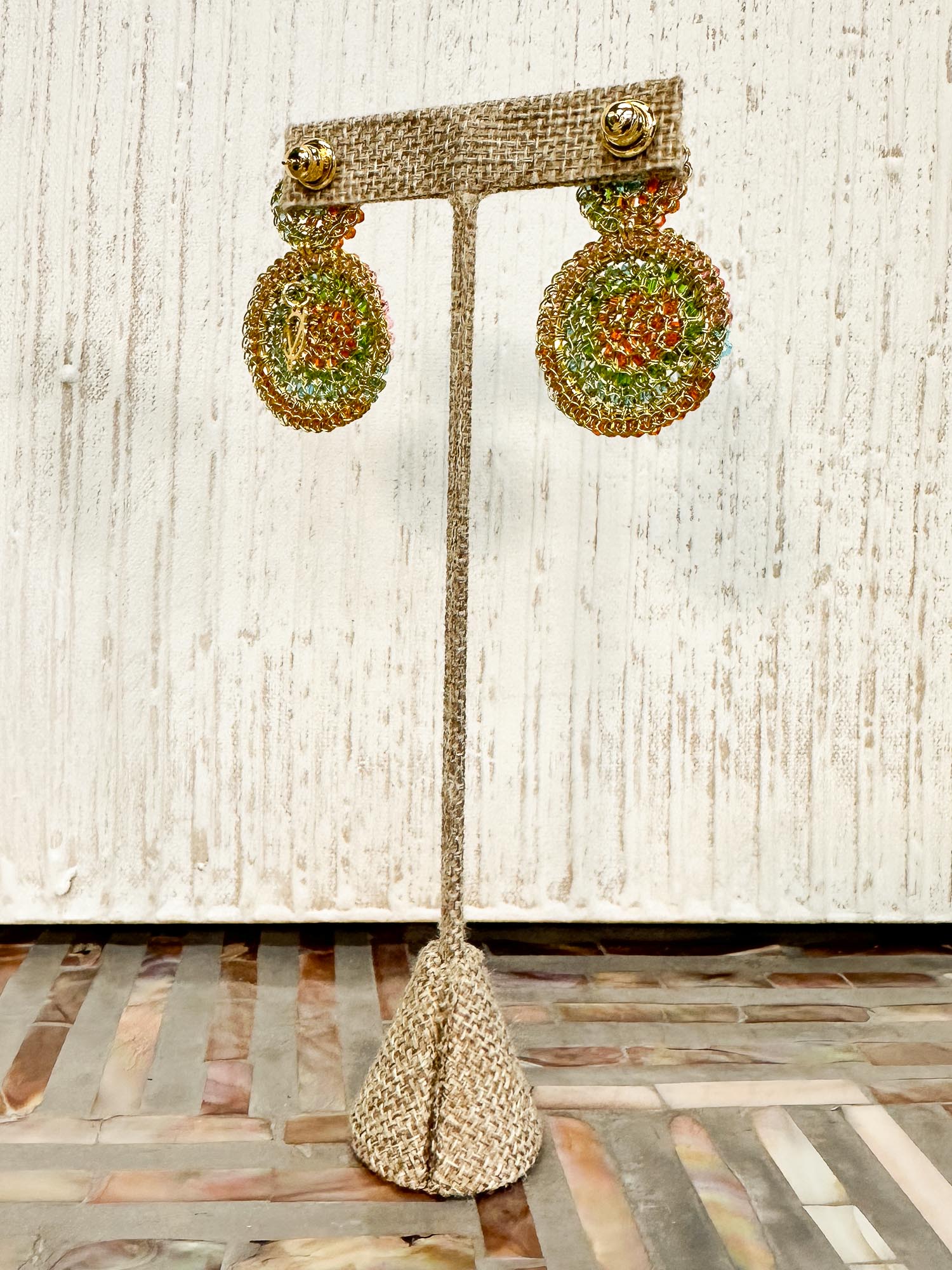 Lavish by Tricia Milaneze Dahlia Mini Earrings, Confetti Multi - Statement Boutique