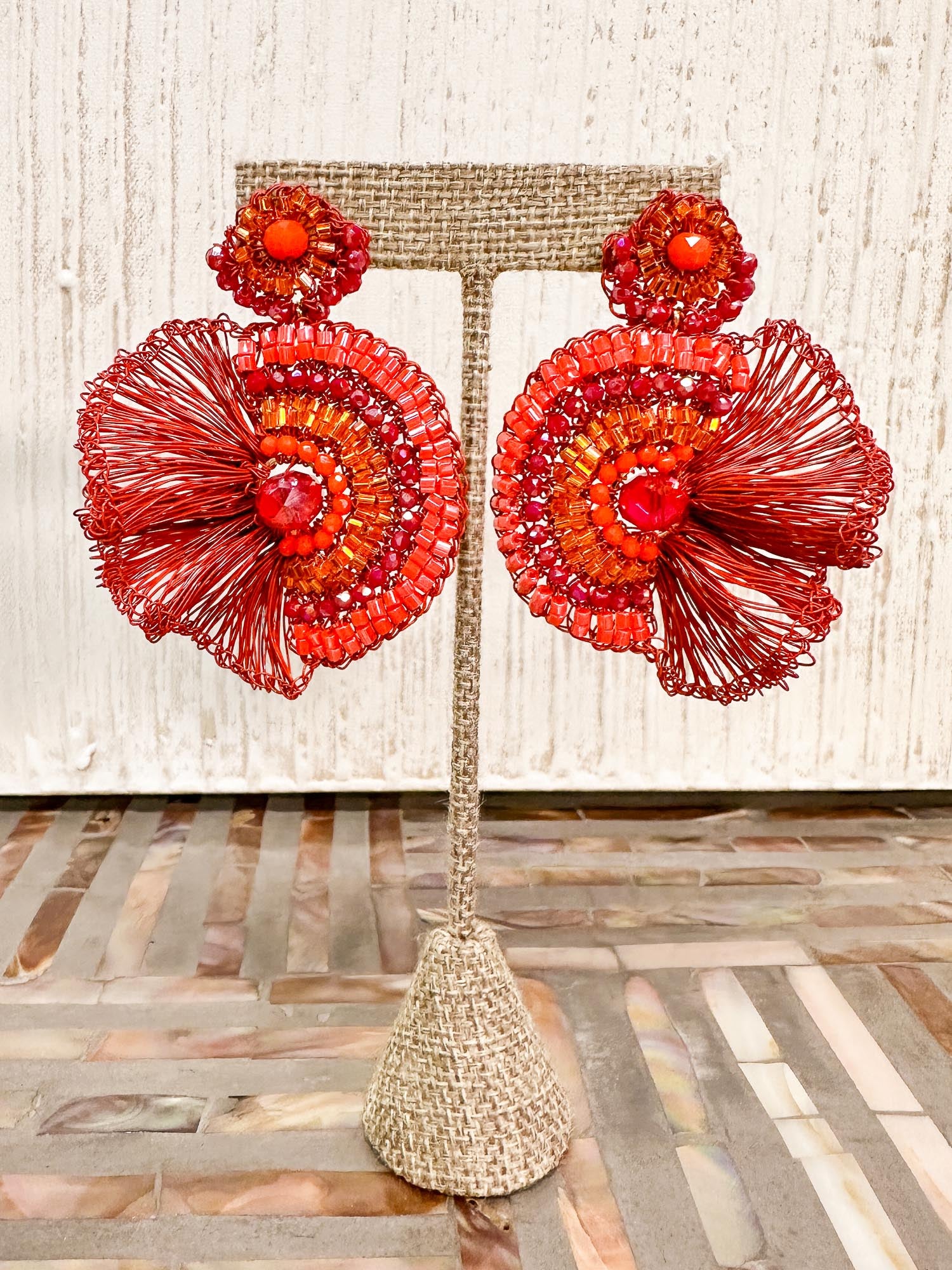 Lavish by Tricia Milaneze Lia Earrings, Coral Mix - Statement Boutique