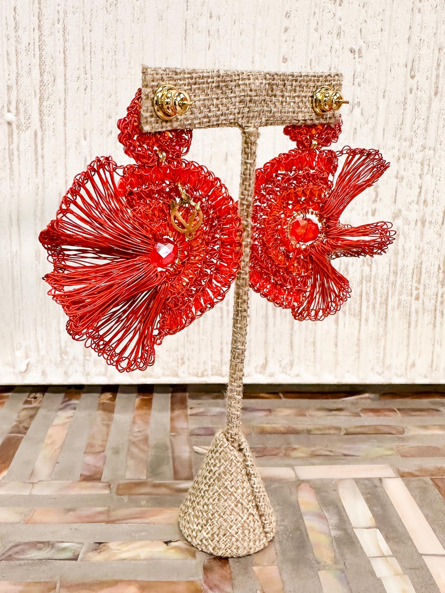 Lavish by Tricia Milaneze Lia Earrings, Coral Mix - Statement Boutique