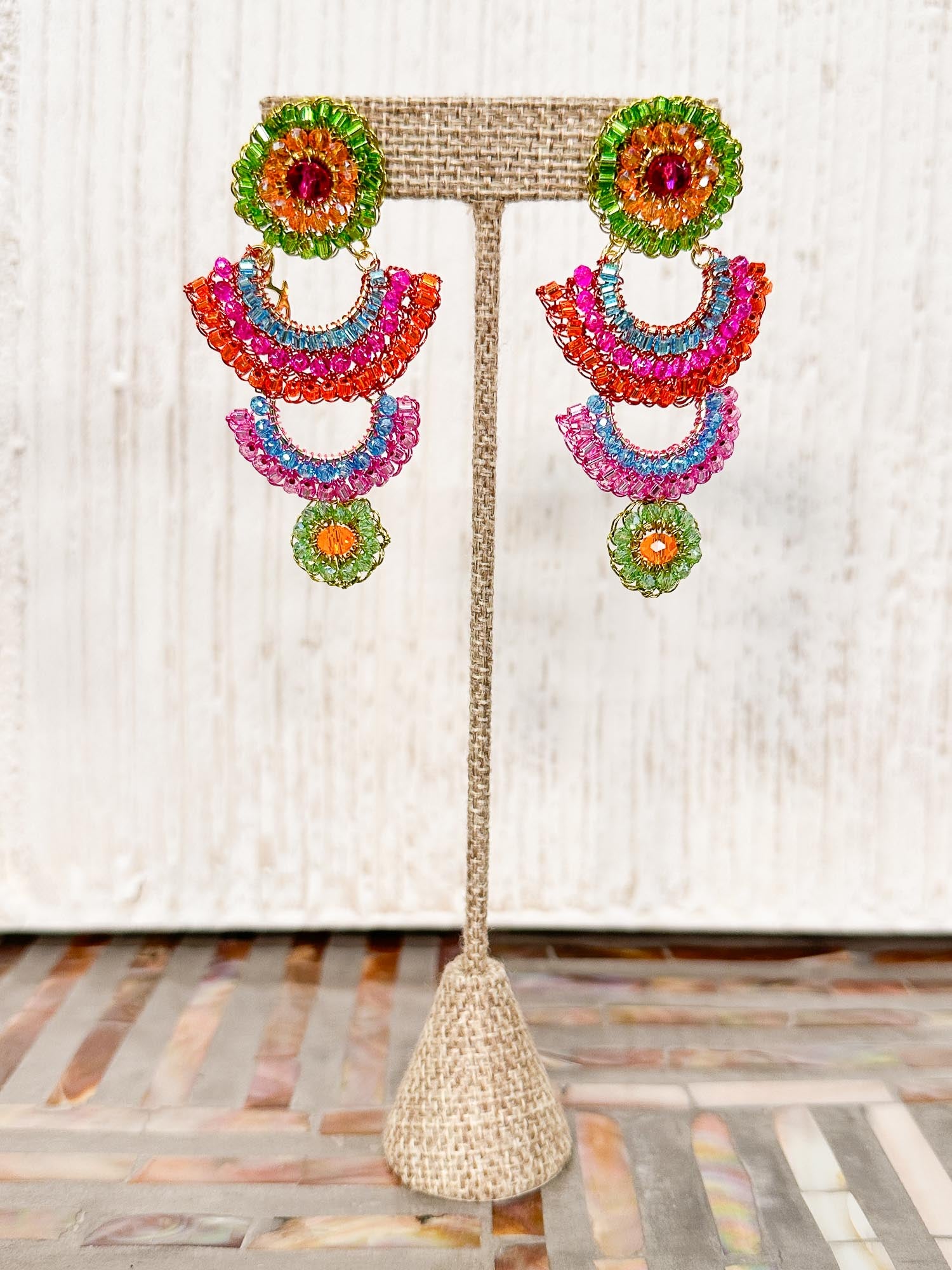 Lavish by Tricia Milaneze Warrior's Earrings, Multi - Statement Boutique