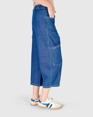 Pocket Capri Pant, Denim