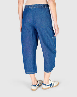 Pocket Capri Pant, Denim