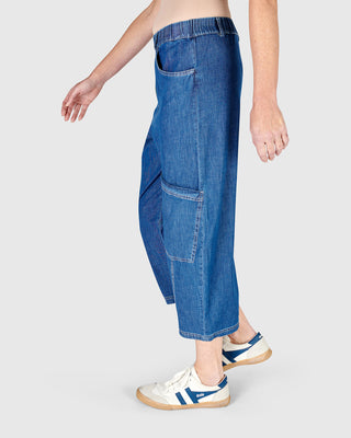 Pocket Capri Pant, Denim