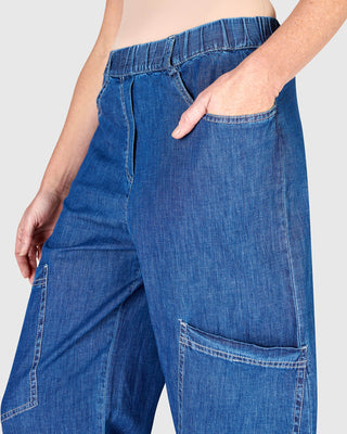 Pocket Capri Pant, Denim