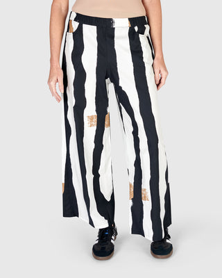 Urban Straight Leg Crop Pant, Zebra