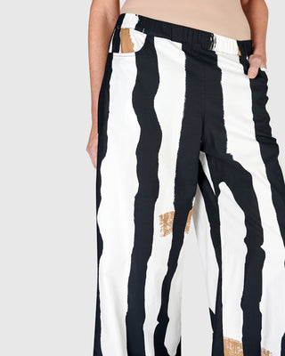 Urban Straight Leg Crop Pant, Zebra