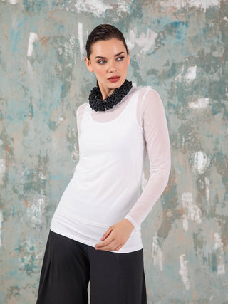 Kozan Mika Tee, White Mesh - Statement Boutique