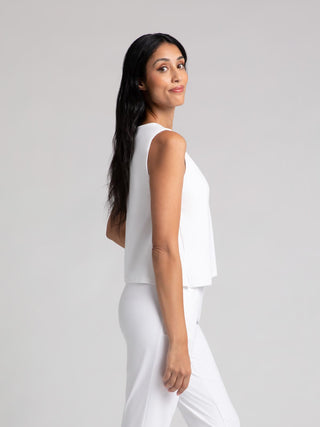 Sympli Flared Shell, White - Statement Boutique