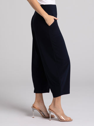 Sympli Narrow Lantern Pant, Navy - Statement Boutique