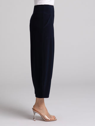 Sympli Narrow Lantern Pant, Navy - Statement Boutique