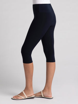 Sympli Nu Yoke Legging Capri, Navy - Statement Boutique