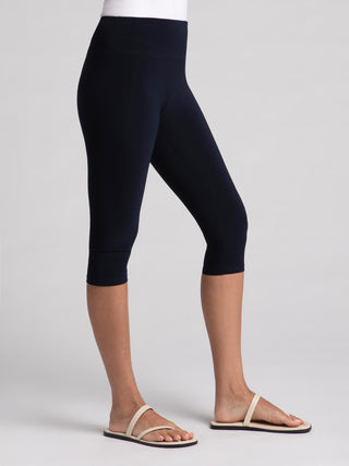 Sympli Nu Yoke Legging Capri, Navy - Statement Boutique