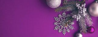 Background image in purple with tree and snowflake