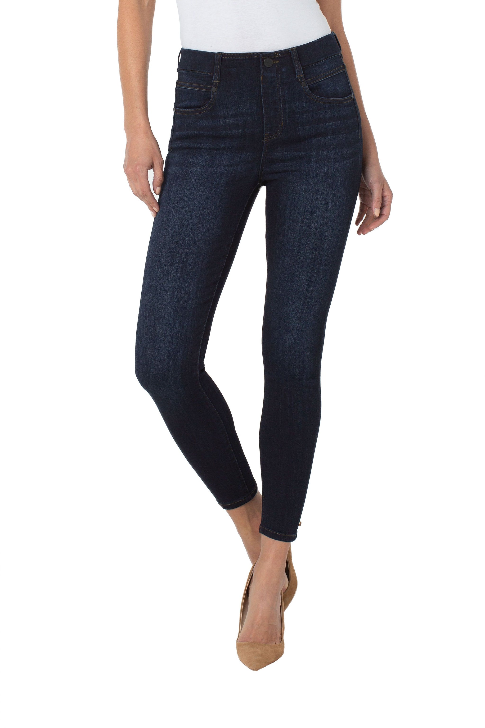 Liverpool Los Angeles Gia Glider Crop Skinny Seamed, Goldwater - Statement  Boutique