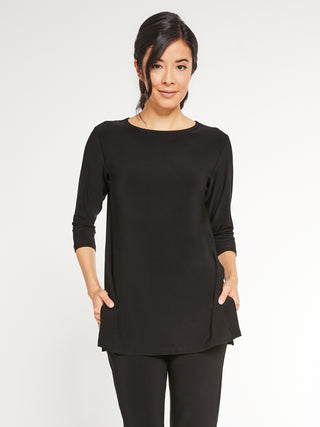 Sympli Nu Ideal Tunic 3/4 Sleeve - Black - Statement Boutique